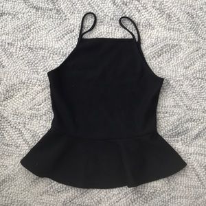 Never worn! Urban Outiftters Black Peplum Tank Top